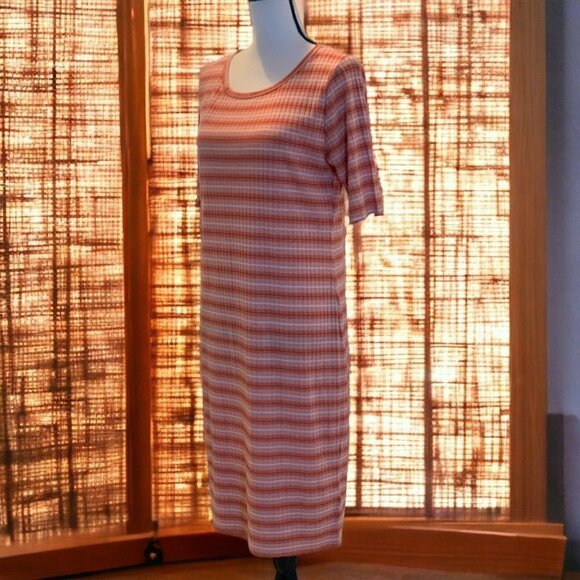 LuLaRoe Womens Carley Dress Size L Orange - Picture 7 of 16